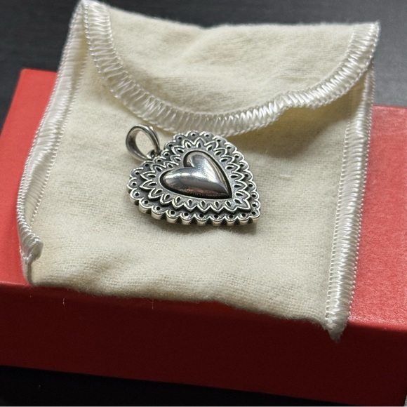 James Avery Retired Double Sided Heart Pendant - Picture 2 of 2